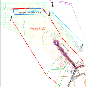 Narva-Jõesuu muuli süvendustööde joonis
